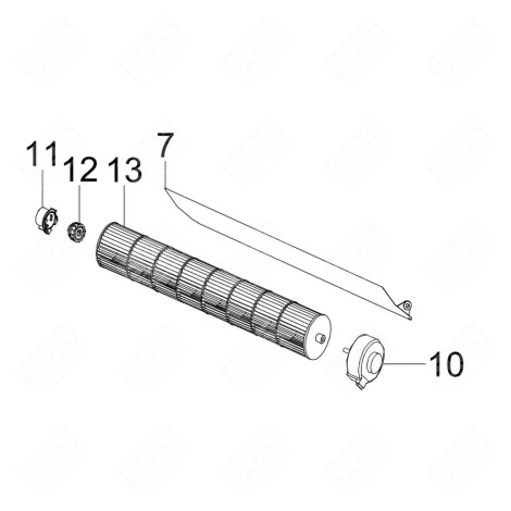 CLAPET DE FAÇADE (REPÈRE 7) CLIMATISEUR - DB81-05112A, DB8105112A