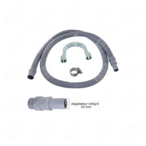 KIT DE RALLONGE DE TUYAU DE VIDANGE UNIVERSEL (L2500MM, RACCORD INTÉGRÉ 19-22MM) LAVE-LINGE - 5053197002451