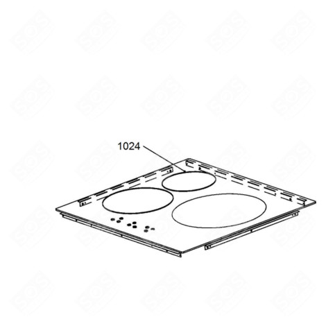 DESSUS VITROCÉRAMIQUE PLAQUE DE CUISSON - 49111586