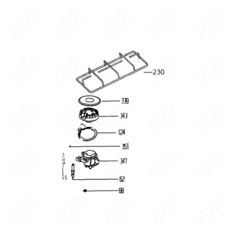 GRILLE (230) PLAQUE DE CUISSON - 370K23