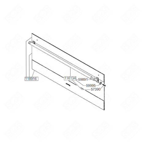 VITRE EXTÉRIEURE DE PORTE ( REPÈRE 118916 ) FOUR, CUISINIÈRE - 682534736