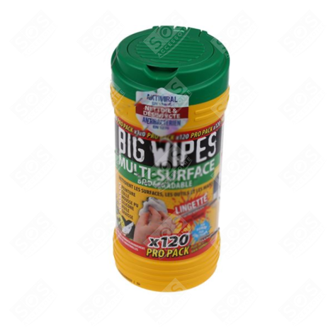 BOITE DE 120 LINGETTES HAUTE PERFORMANCE BIG WIPES  ACCESSOIRES ET ENTRETIEN - BGW2423