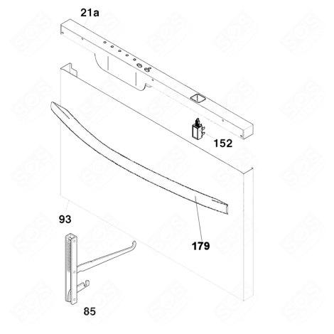 VITRE EXTÉRIEURE (REPÈRE 93) FOUR, CUISINIÈRE - 41039376