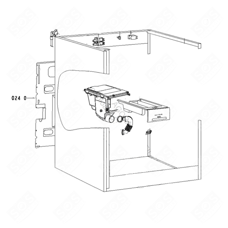 PANNEAU ARRIÈRE (REPÈRE 024 0) LAVE-LINGE - 481244011544, C00316521