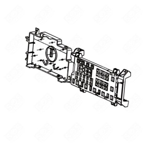 CARTE ÉLECTRONIQUE, MODULE D'AFFICHAGE LAVE-LINGE - EBR33037010