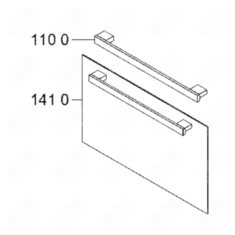 PORTE (REPÈRE 1410) FOUR MICRO-ONDES - C00635544, 488000635544