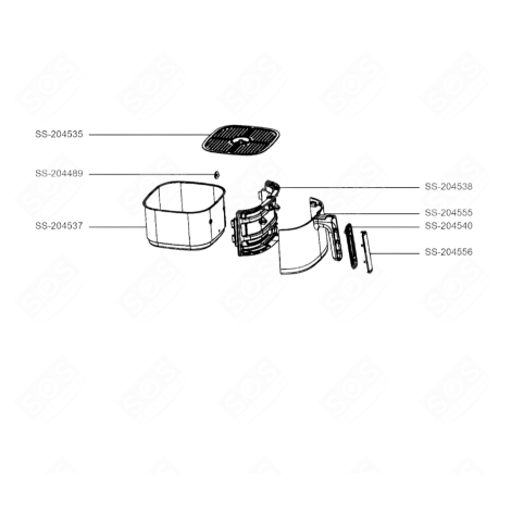 AMORTISSEUR PANIER (REPÈRE SS-204489) FRITEUSE - SS-204489, SS204489