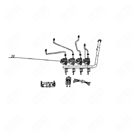 ROBINET AUXILIAIRE PLAQUE DE CUISSON - 51259