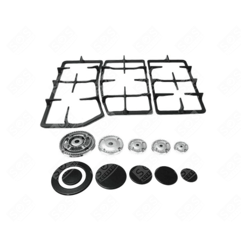 KIT GRILLES+BRULEURS+CHAPEAUX FON.PH750T PLAQUE DE CUISSON - C00142147