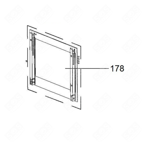 VERRE, VITRE DE PORTE (REPÈRE 178) FOUR, CUISINIÈRE - 49043181