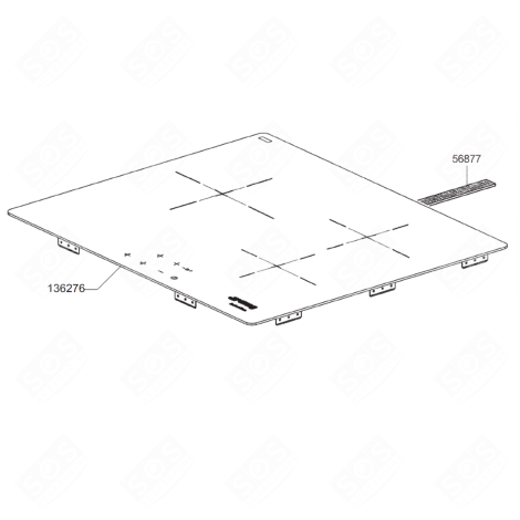 TAQUE (REPÈRE 136276) PLAQUE DE CUISSON - 685618213, 685618055