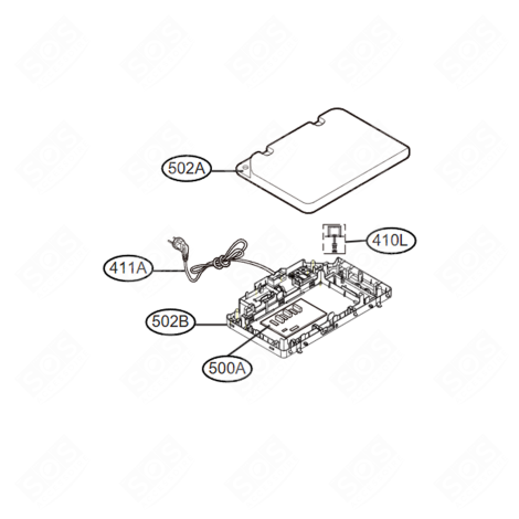 CARTE ÉLECTRONIQUE, MODULE PRINCIPAL (REPÈRE 500A) RÉFRIGÉRATEUR, CONGÉLATEUR - EBR35580234