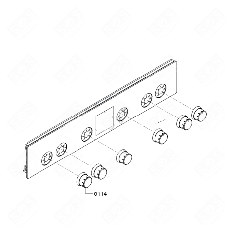 BOUTON SÉLECTEUR (REPÈRE 0114) FOUR, CUISINIÈRE - 00628002