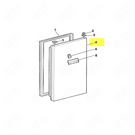 ENSEMBLE PORTE BLANC/GMB/STYLE 534X1184X RÉFRIGÉRATEUR, CONGÉLATEUR - C00087322