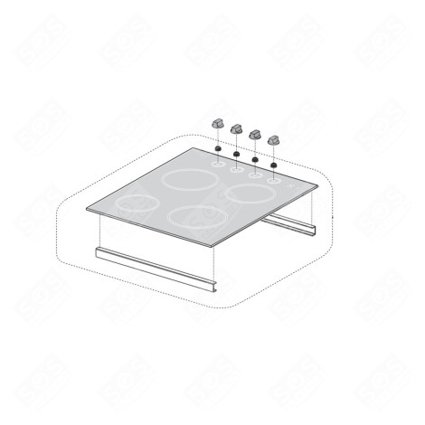 DESSUS VITROCÉRAMIQUE PLAQUE DE CUISSON - SP001453