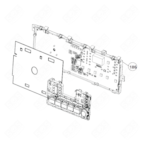 CARTE ÉLECTRONIQUE, MODULE DE PUISSANCE (REPÈRE 186) LAVE-LINGE - 2826930150