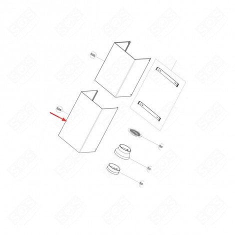 CHEMINÉE INFÉRIEURE HOTTE - 133.0036.928