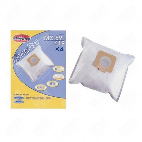 BOÎTE DE 4 SACS MICROFIBRES ASPIRATEUR - 35600735