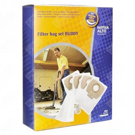 BOITE DE 4 SACS + 1 FILTRE À EAU BUDDY ASPIRATEUR - 302002403