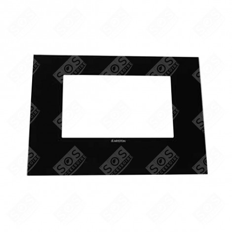 VITRE EXTÉRIEURE NOIRE PORTE (AVEC EQUERRES) FOUR, CUISINIÈRE - C00057072