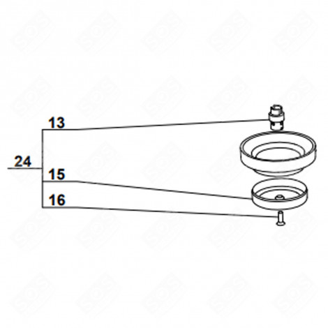 SUPPORT SOUPAPE, REPÈRE 24 CAFETIÈRE, MACHINE À CAFÉ - 504803