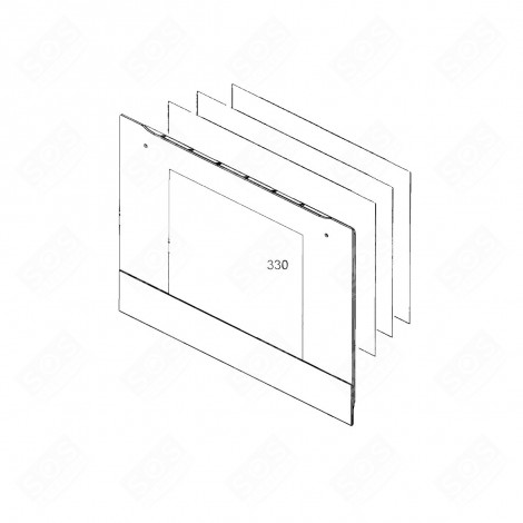 VITRE EXTÉRIEURE D'ORIGINE FOUR, CUISINIÈRE - 3578708459