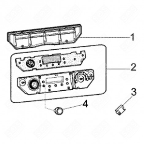 BOÏTE DE CONTRÔLE DISPLAY (REPÈRE 2) D'ORIGINE LAVE-LINGE - C00372826, 488000372826