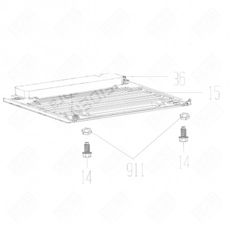 PLAQUE INFÉRIEURE FOUR, CUISINIÈRE - 215300061