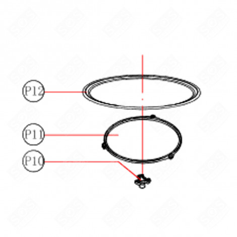 CROISILLON PLATEAU  (REPÈRE P10) FOUR MICRO-ONDES - 9178005327