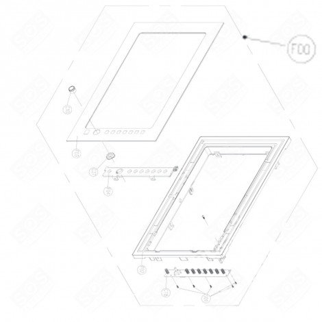 FAÇADE (REPÈRE F00) FOUR MICRO-ONDES - 9178008115