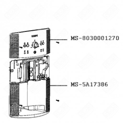 CARTE ÉLECTRONIQUE (REPÈRE MS-8030001270) CAFETIÈRE, MACHINE À CAFÉ - MS-8030001270