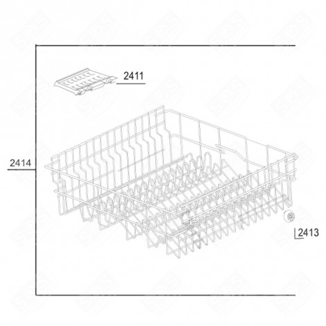 PANIER SUPÉRIEUR (REPÈRE 2414) LAVE-VAISSELLE - 1751309500