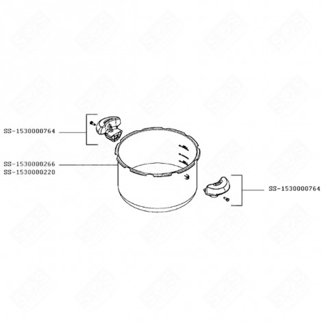 POIGNÉE (REPÈRE SS-1530000764) COCOTTE-MINUTE® - SS-1530000764