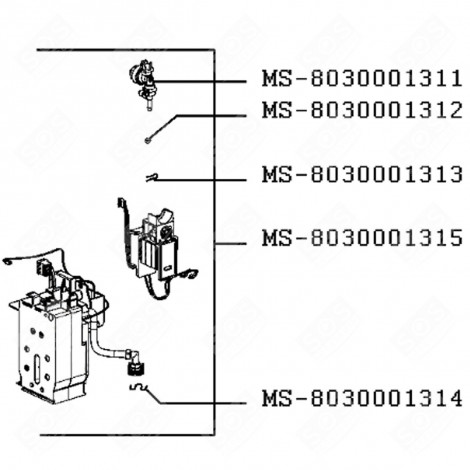 CLAPET (REPÈRE MS-8030001311) CAFETIÈRE, MACHINE À CAFÉ - MS-8030001311