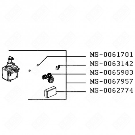 CACHE DE POMPE NESPRESSO PIXIE CAFETIÈRE, MACHINE À CAFÉ - MS-0062774