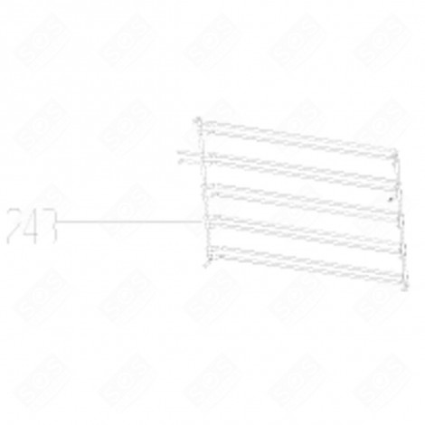 GRILLE DROITE (REPÈRE 243) FOUR, CUISINIÈRE - 240440195