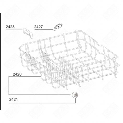 PANIER INFÉRIEUR (REPÈRE 2420) LAVE-VAISSELLE - 1763400307