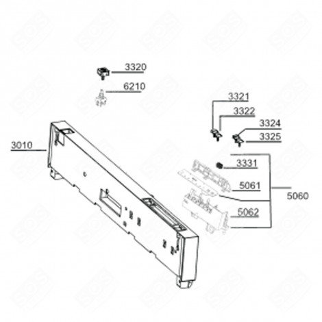 BOUTON M/A (REPÈRE 3320) LAVE-VAISSELLE - 1754560302