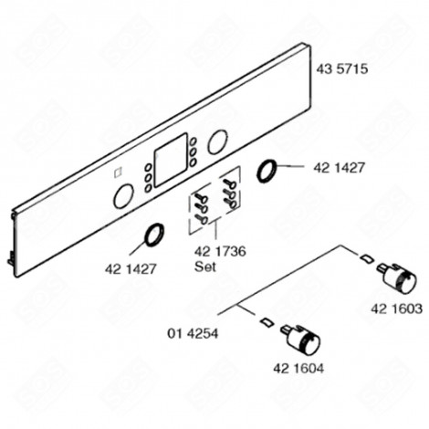 BOUTON (REPÈRE 42 1604) D'ORIGINE FOUR, CUISINIÈRE - 00421604