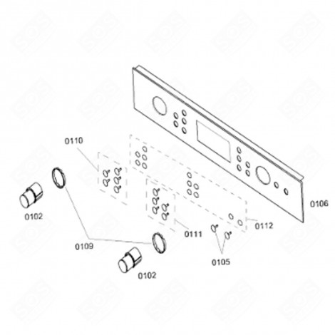 BOUTON (REPÈRE 102) D'ORIGINE FOUR, CUISINIÈRE - 00421603