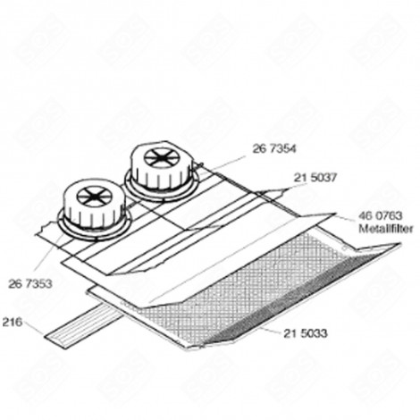 VENTILATEUR (REPÈRE 26 7354) D'ORIGINE HOTTE - 00267354