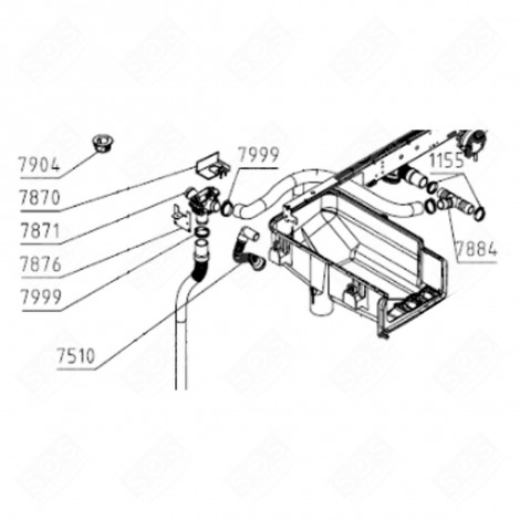 SUPPORT DE SOUPAPE VALVE (REPÈRE7871) LAVE-LINGE - 516422