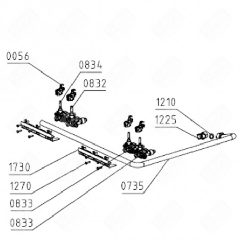 PROT.AL GAS TAP CE46 SABAF 032 BA FOUR, CUISINIÈRE - 687007