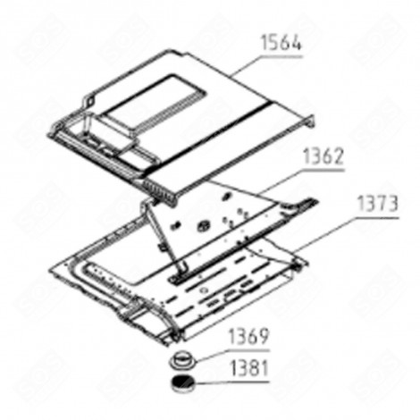 PLAFOND DE FOUR BIO 60 NG3 (REPÈRE 1564) FOUR, CUISINIÈRE - 545495