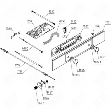 MODULE RELAIS F.V.6SA-SER ASKO V3 (REPÈRE 1059) FOUR, CUISINIÈRE - 798117