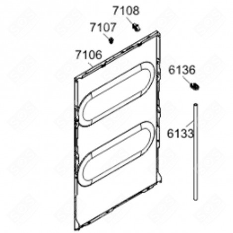 PANNEAU LATÉRAL CABINET WMD-80 LA070 ( 7106) LAVE-LINGE - 408558