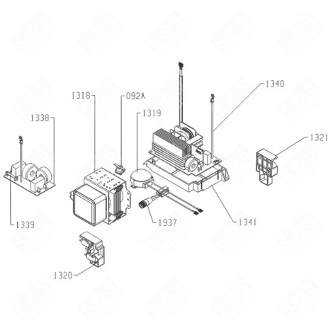 INVERSEUR MIDEA BIO MW 45 KPL (REPÈRE 1340) FOUR, CUISINIÈRE - 440746