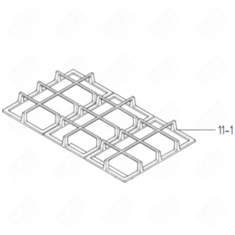 GRILLE PORTANTE PLATE (REPÈRE 11-1) FOUR, CUISINIÈRE - 519655