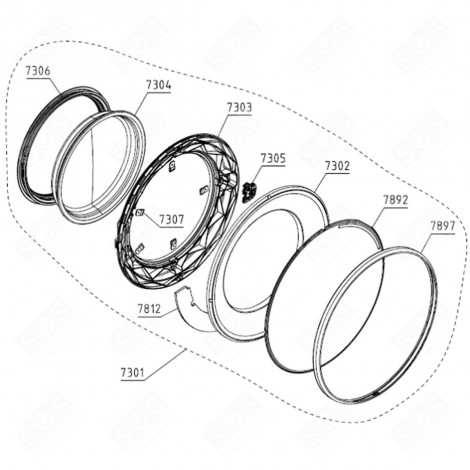 HUBLOT (REPÈRE 7301) LAVE-LINGE - 555899