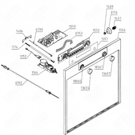 CADRE DE PORTE (REPÈRE 1556) FOUR, CUISINIÈRE - 569414